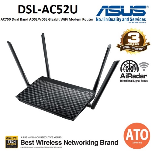 Asus Dsl Ac52u Dual Band 802 11ac Wi Fi Router