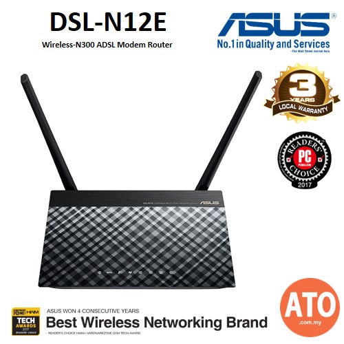Asus Dsl N12e Wireless N300 Adsl Modem Router
